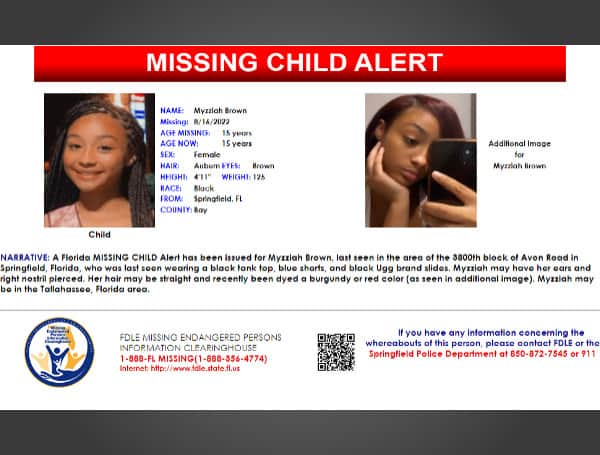 Florida Missing Child Alert Canceled For 15-Year-Old Myzziah Brown ...