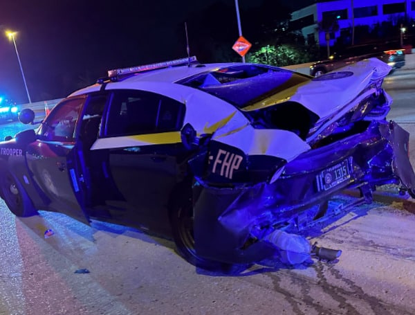 TAMPA, Fla. - A Florida Highway Patrol Trooper suffered serious injuries in a crash that happened around 4:43 am on Saturday.