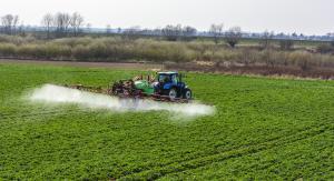 field being sprayed