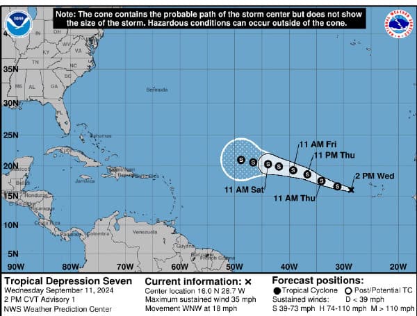 TROPICAL DEPRESSION SEVEN