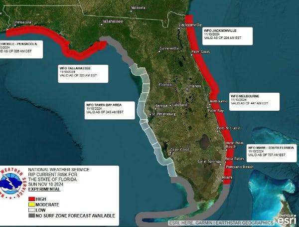 Rip Current Risk for the State of Florida