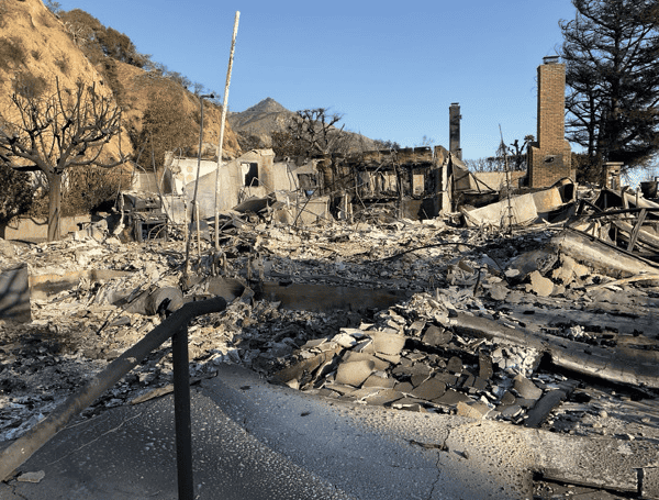 Home Destroyed In Eaton Fire (LA County)